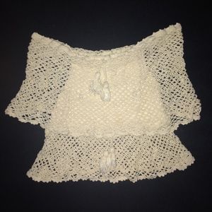 VINTAGE 1970's CROCHET BOHO TOP BY LUIGI GORDONI
